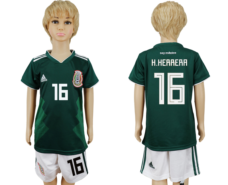2018 maillot pour enfants MEXICO CHIRLDREN #16 H.HERRERA
